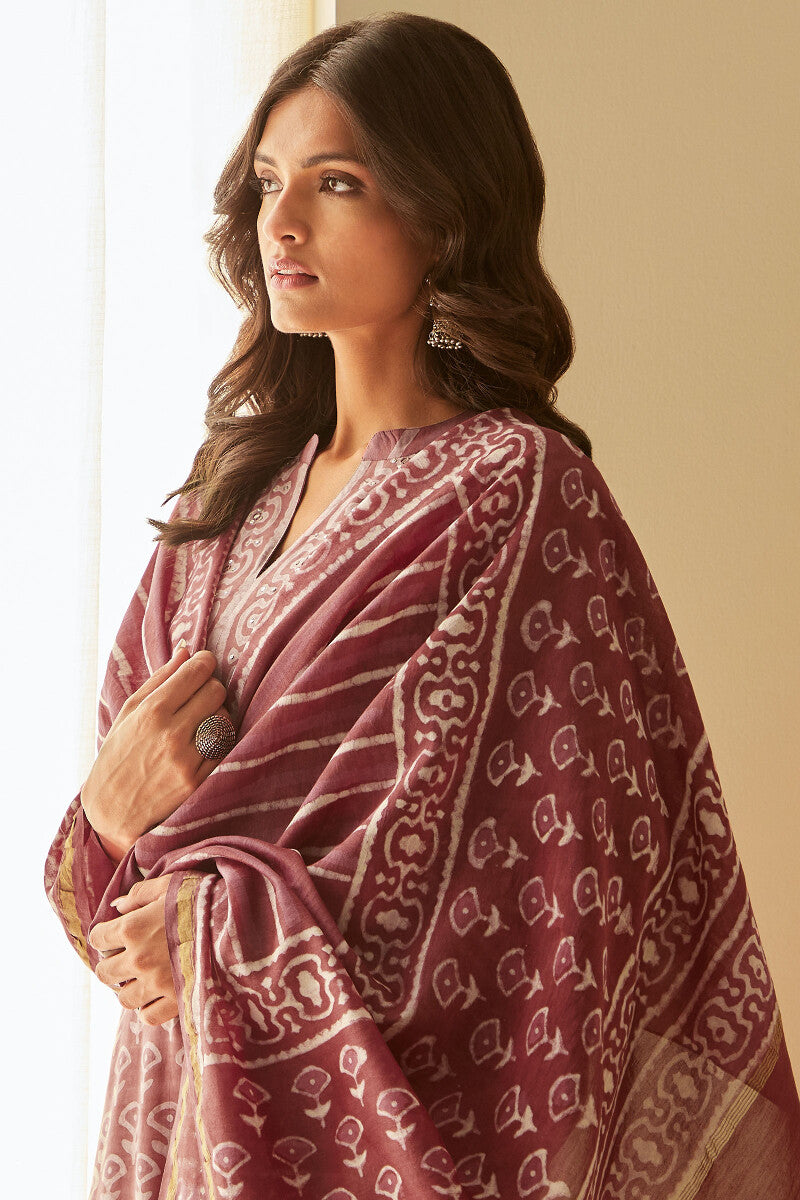 Sehra Zarah Pink Dabu Kurta