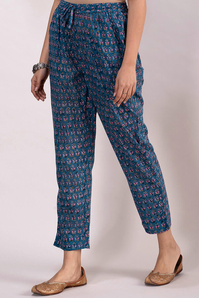 Roz Meher Jia Block Printed Narrow Pants