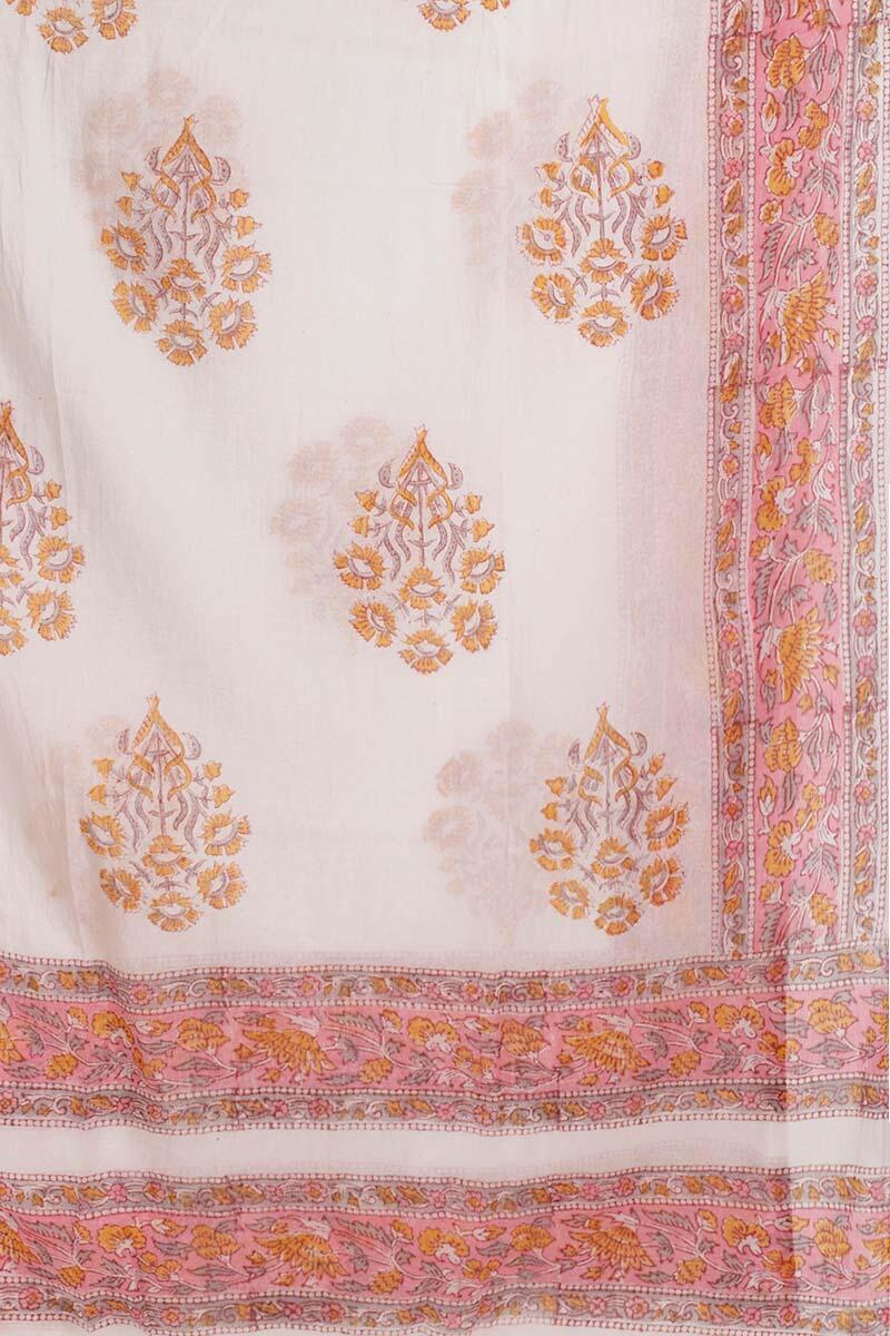 Orange buta dupatta