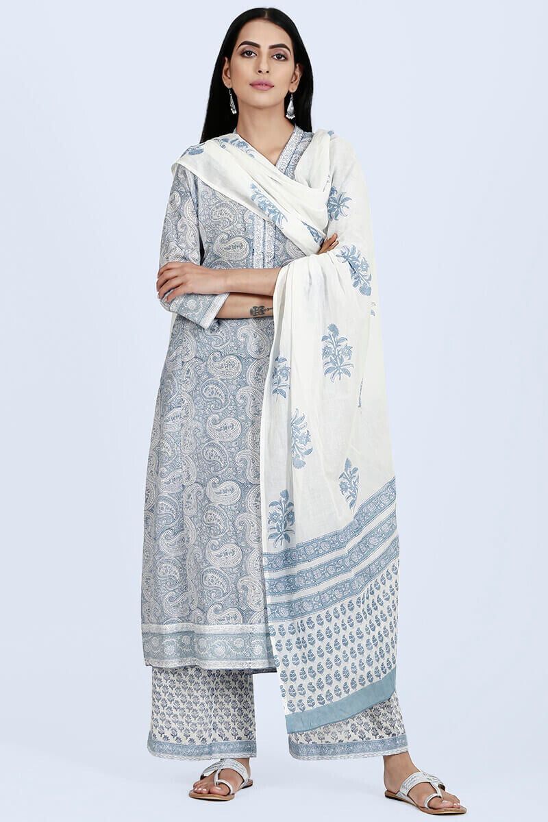 Isfahan Blue Dupatta