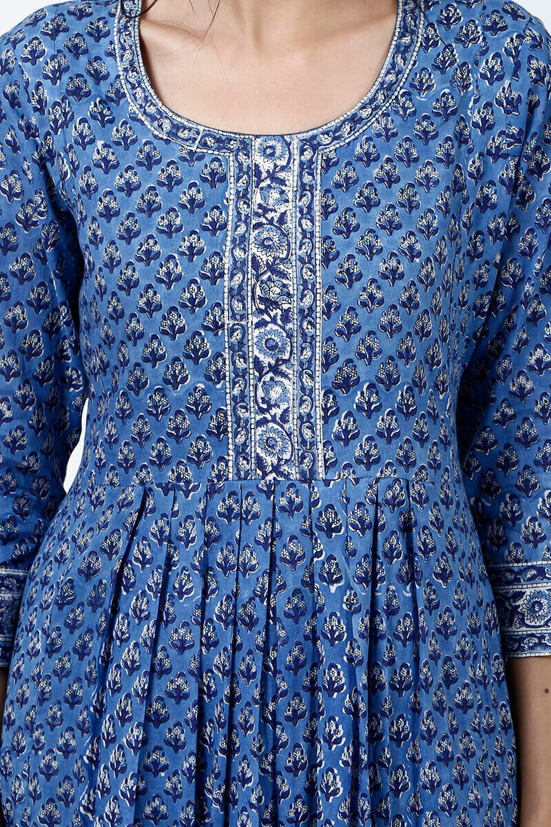 Blue buti dress