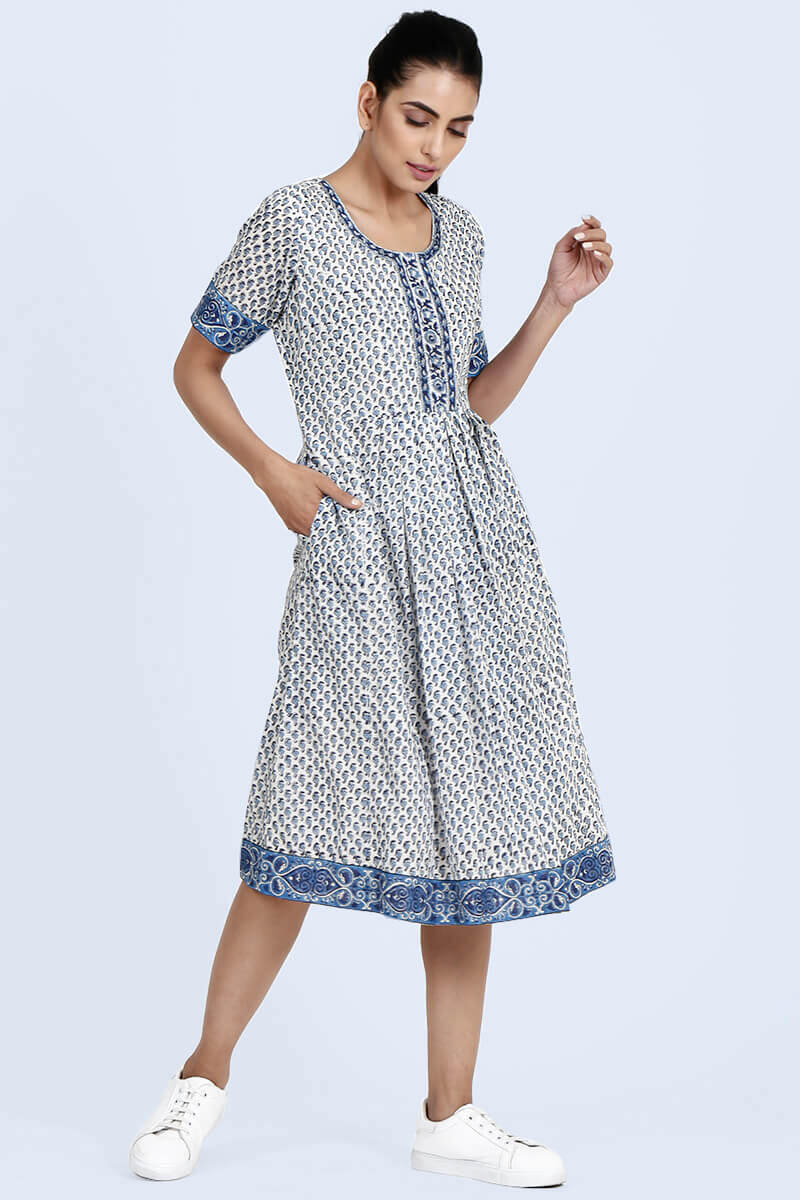 Blue buti dress