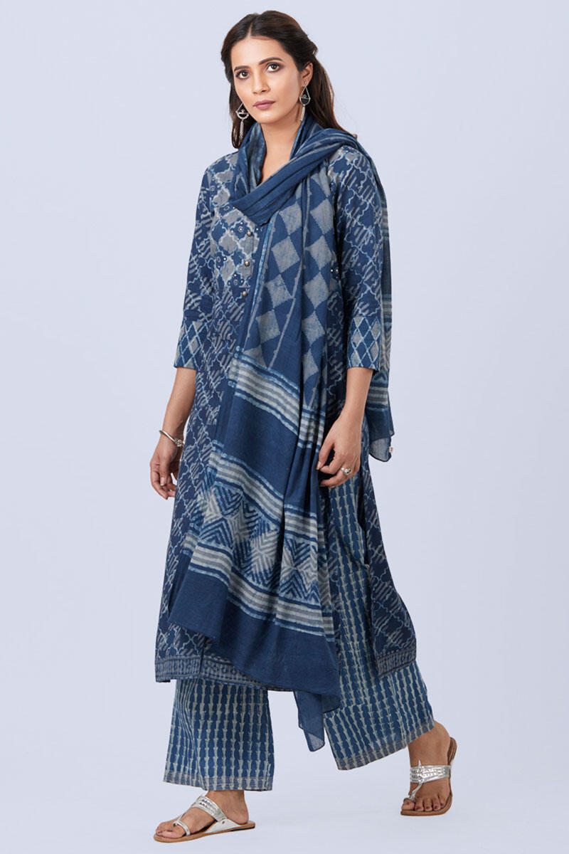 Indigo grey Dupatta