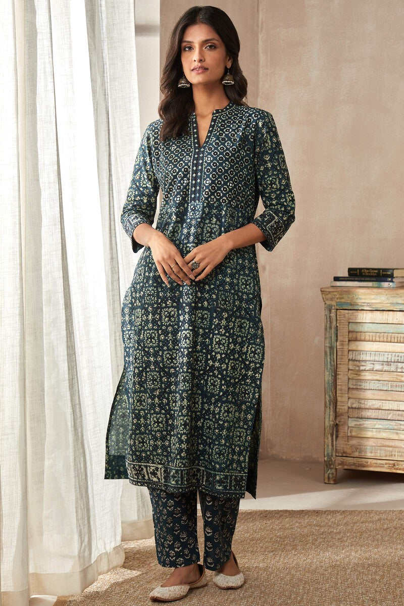 Sehra Mahi Bagru Kurta