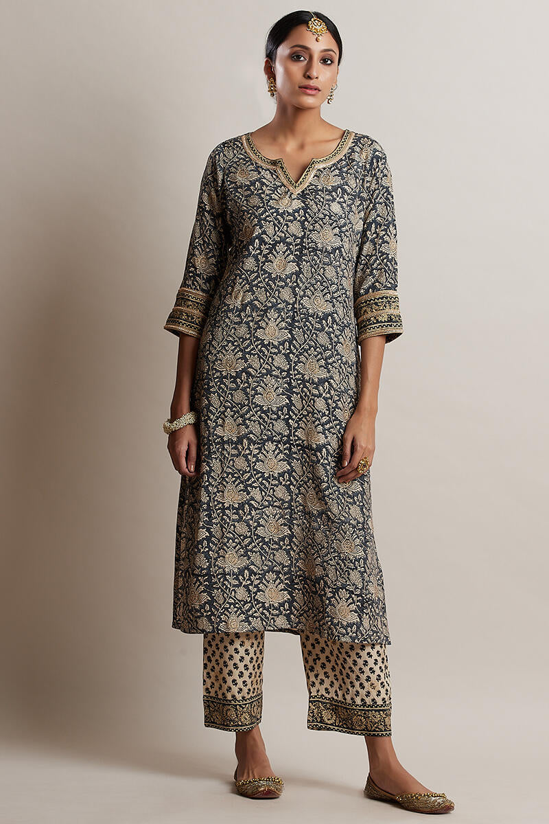 Nur Rabia Shantung Kurta