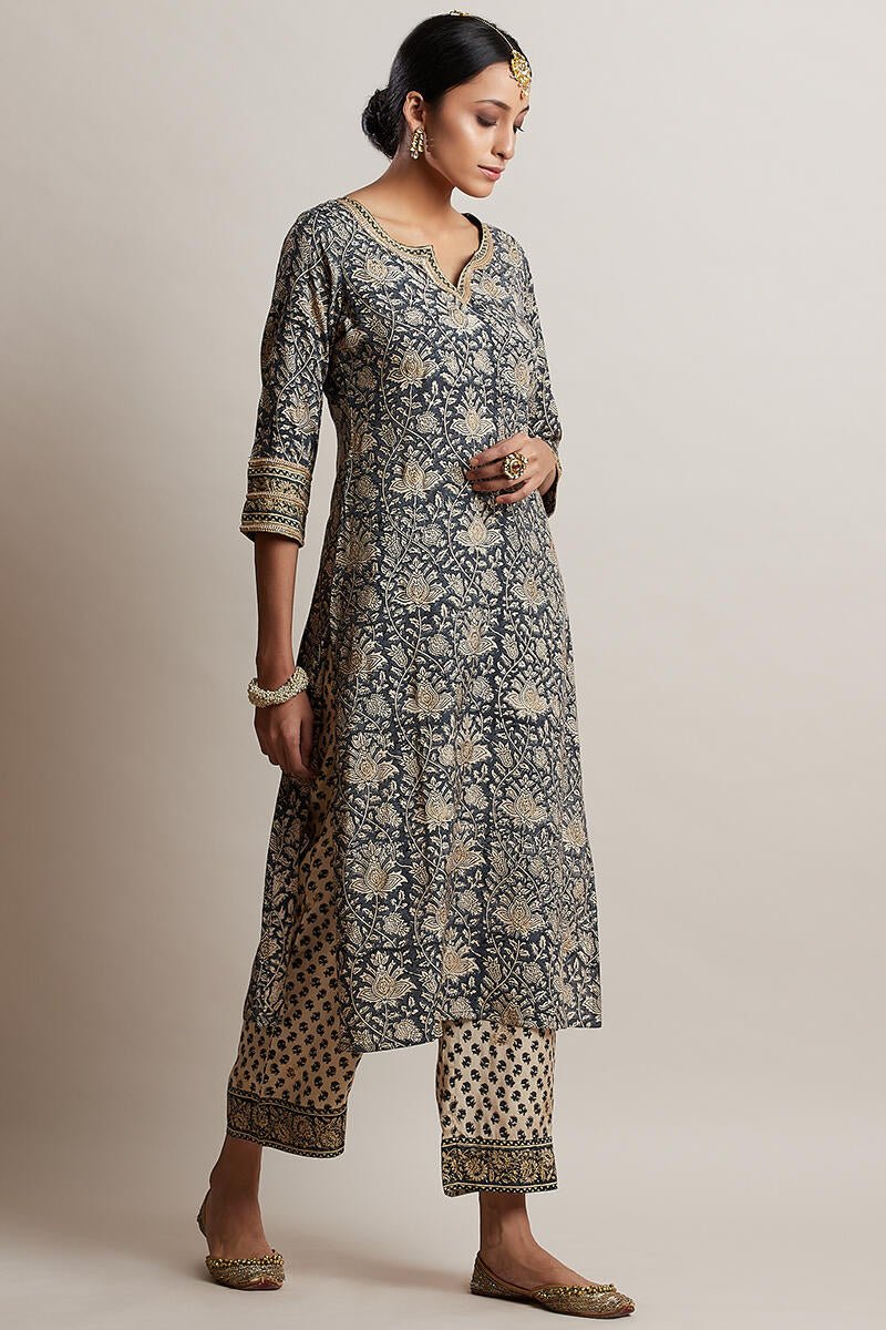 Nur Rabia Shantung Kurta