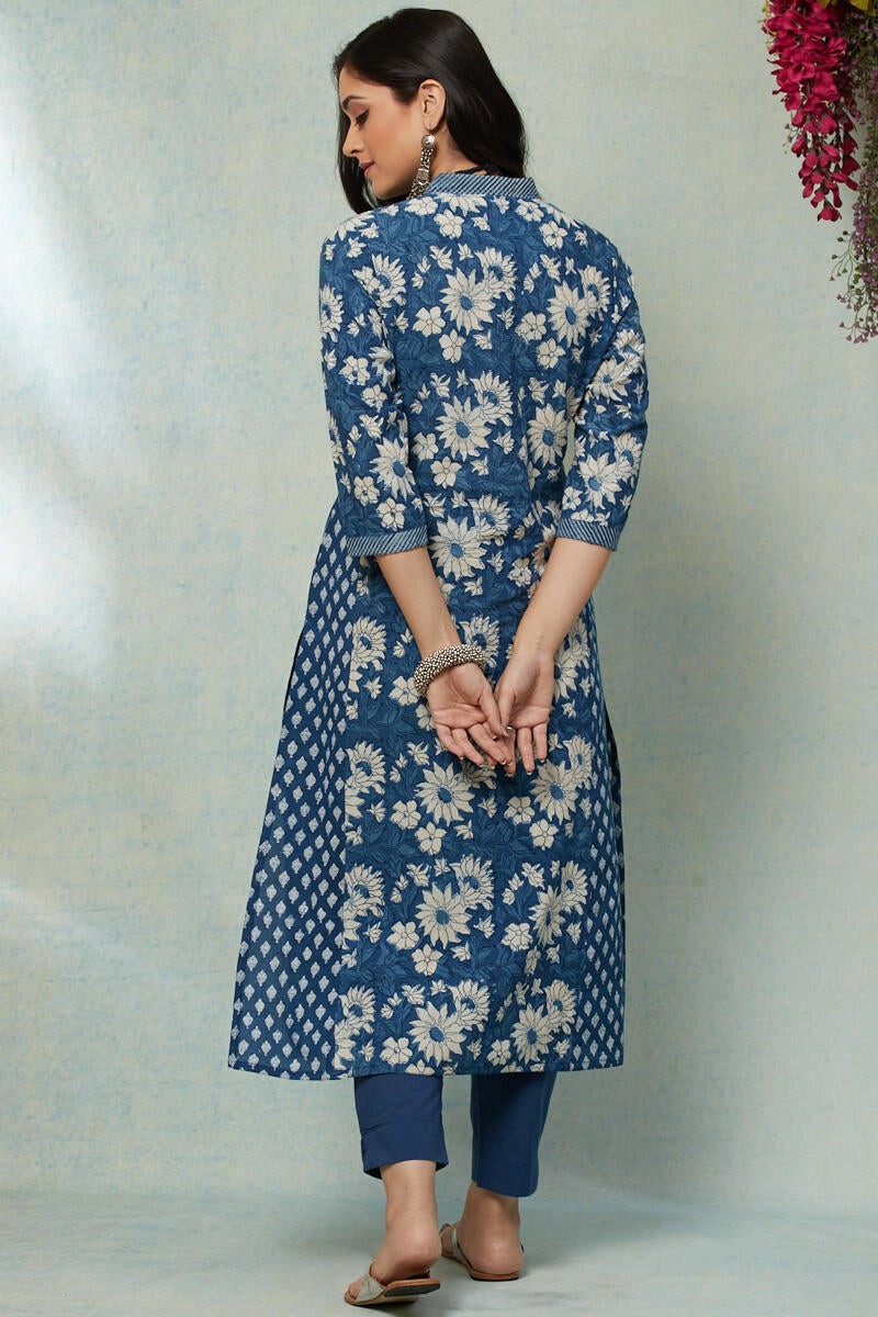 Nurtaj Zahira Indigo Kurta
