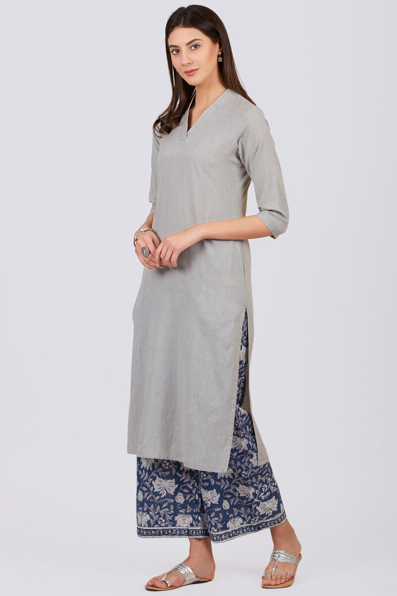 Roza Zoya Grey Kurta