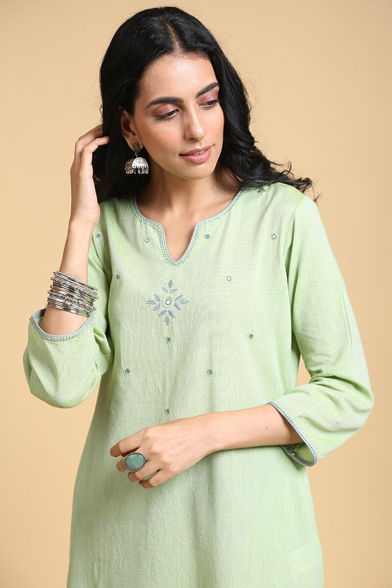 Roza Gauhar Green Kurta