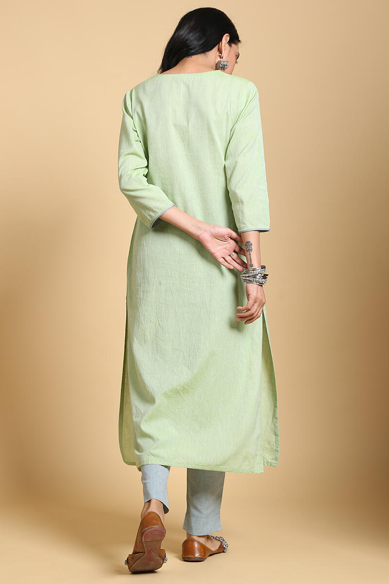 Roza Gauhar Green Kurta