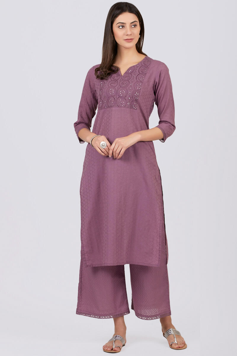 Roza Jahan Mauve Kurta
