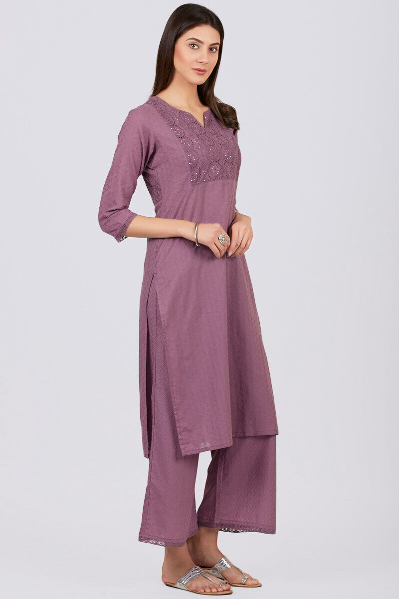 Roza Jahan Mauve Kurta
