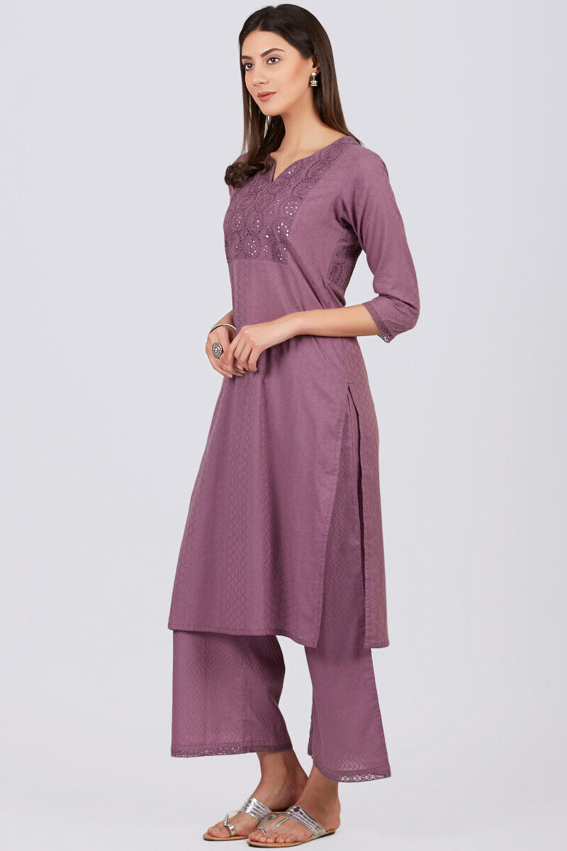 Roza Jahan Mauve Kurta