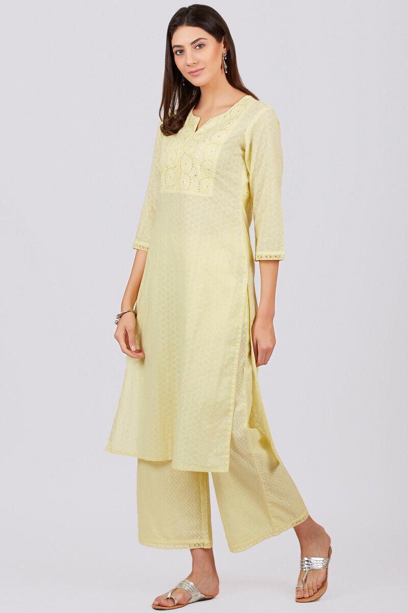 Roza Jahan Yellow Kurta