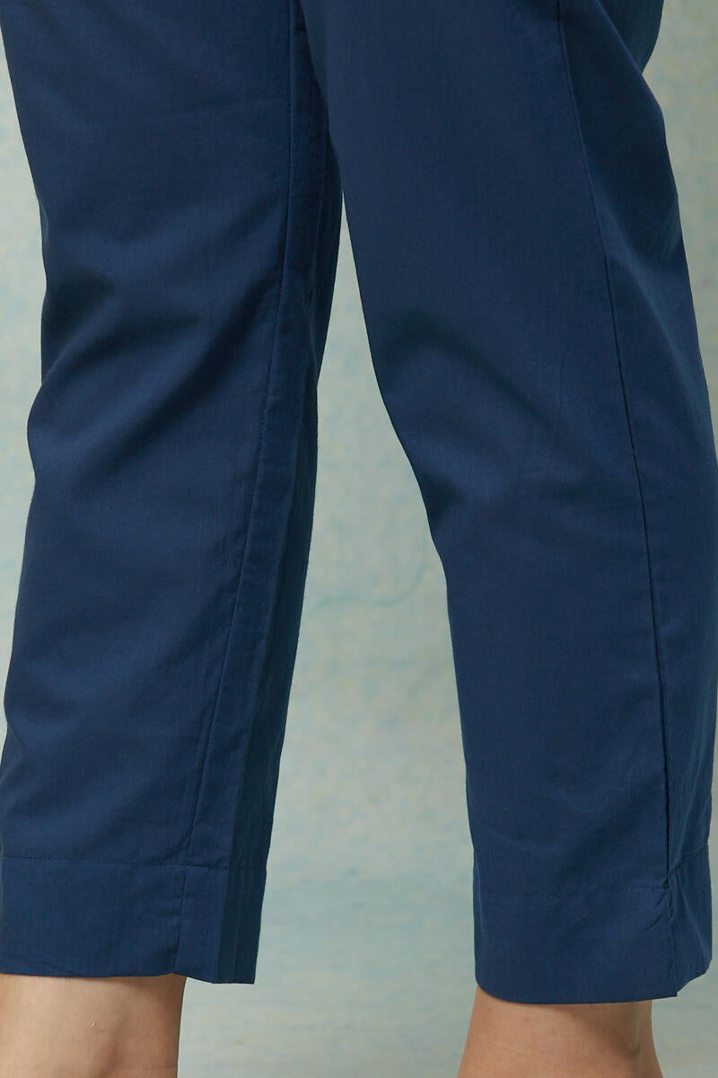 Roza Royal Blue Cotton Narrow Pants