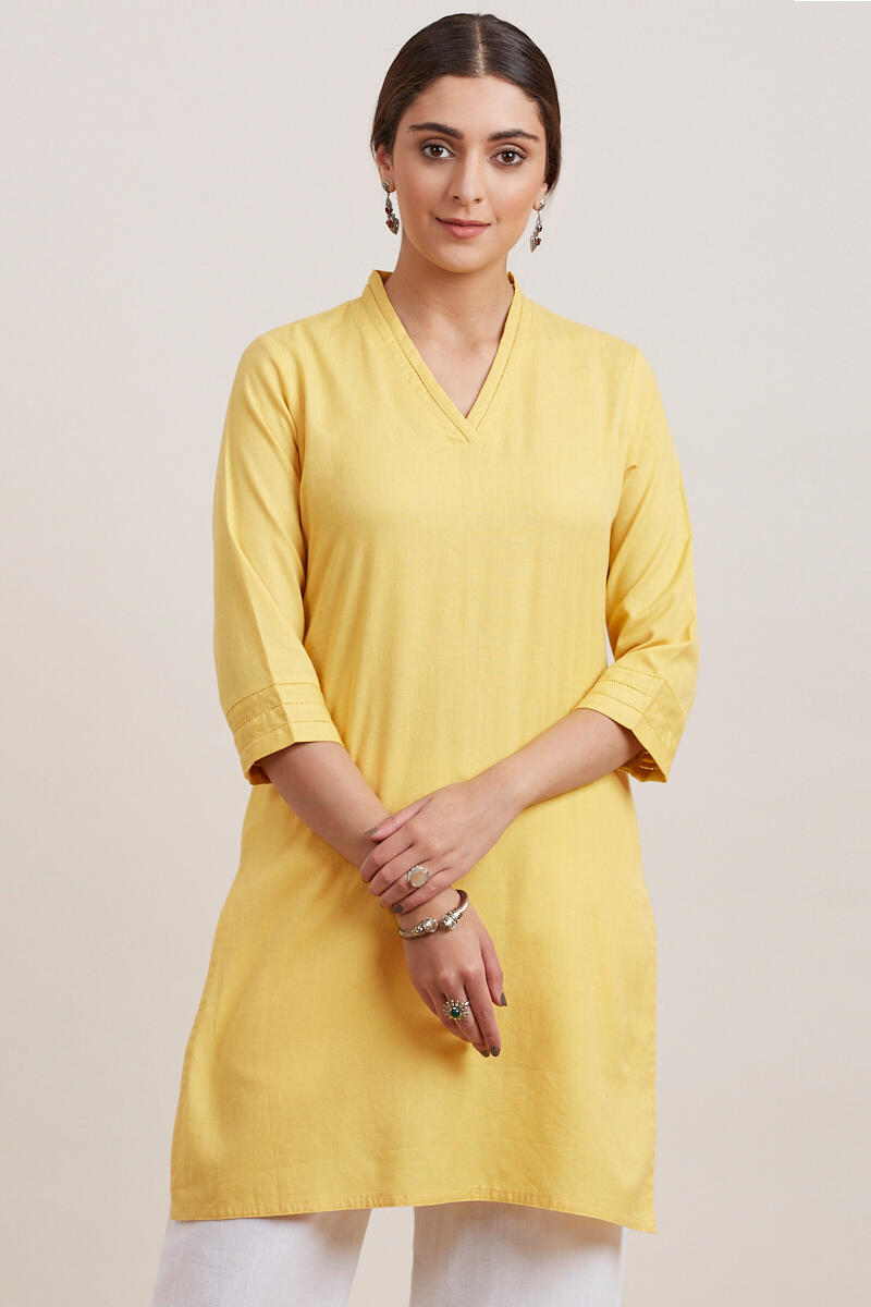Roza Zara Yellow Short Kurta