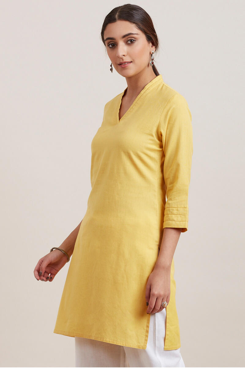 Roza Zara Yellow Short Kurta