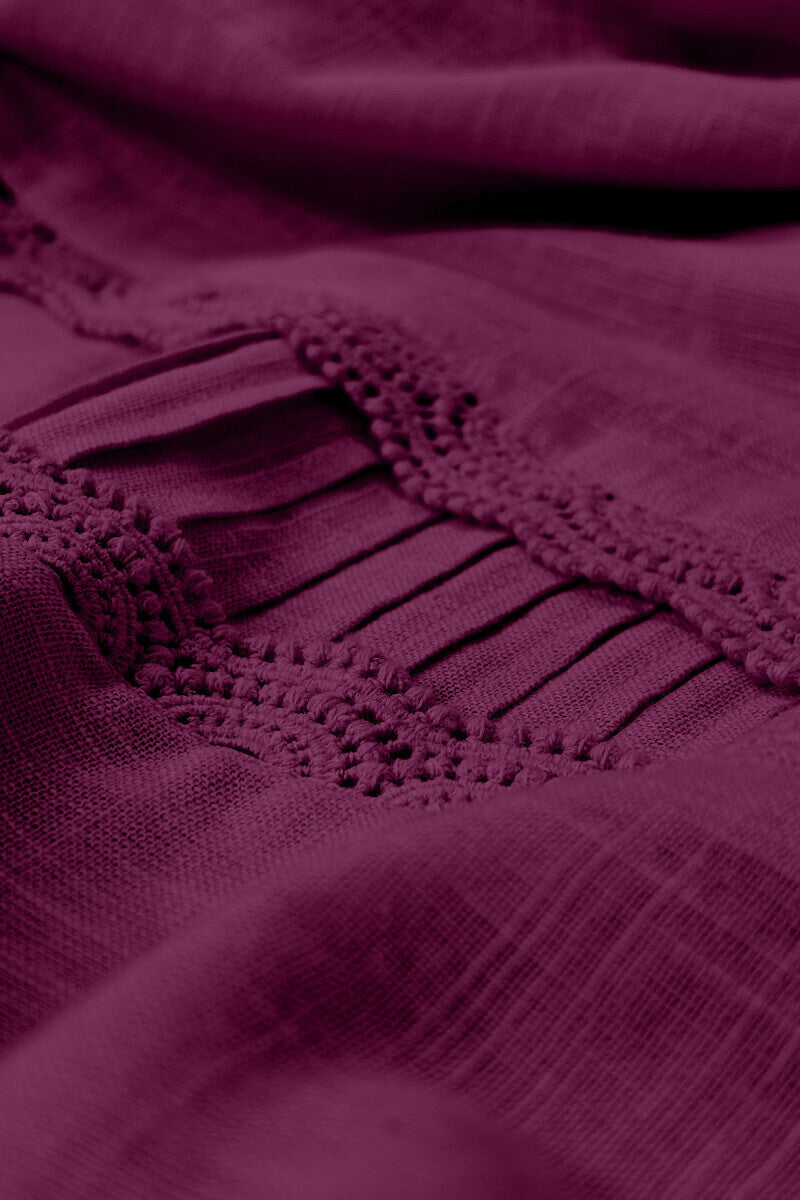 Roza Sehreen Wine Kurta