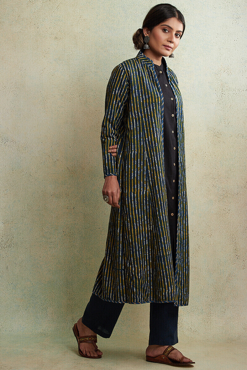 Zahabiya Jiya Reversible Handloom Jacket