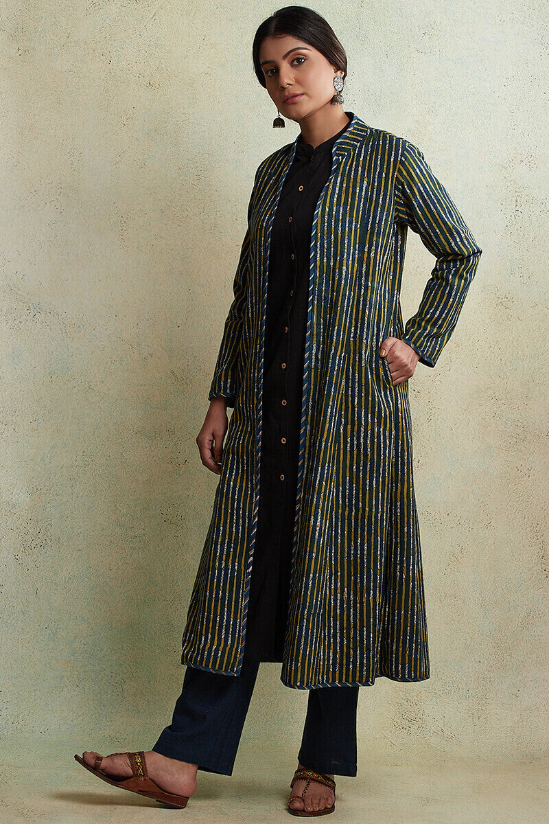 Zahabiya Jiya Reversible Handloom Jacket