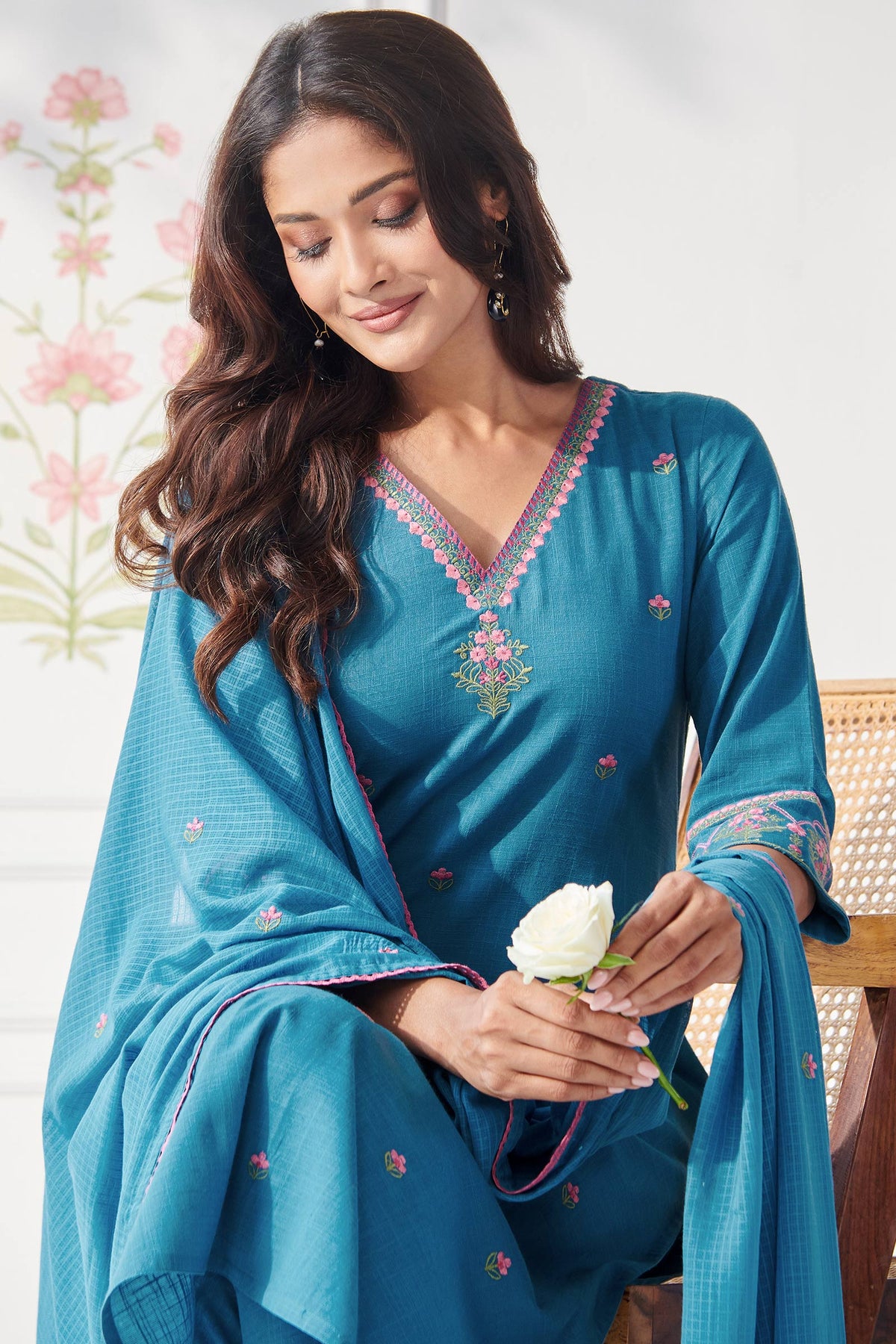 Blue Kurti Set for Women