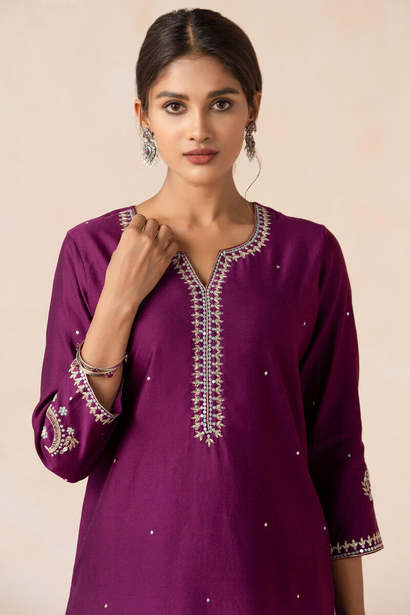 Nazma Shaheen Chanderi Kurta
