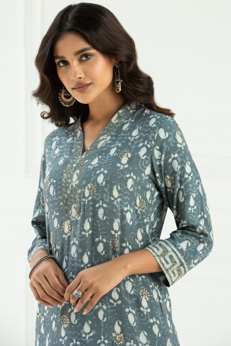 Sehra Mahin Shantung Kurta