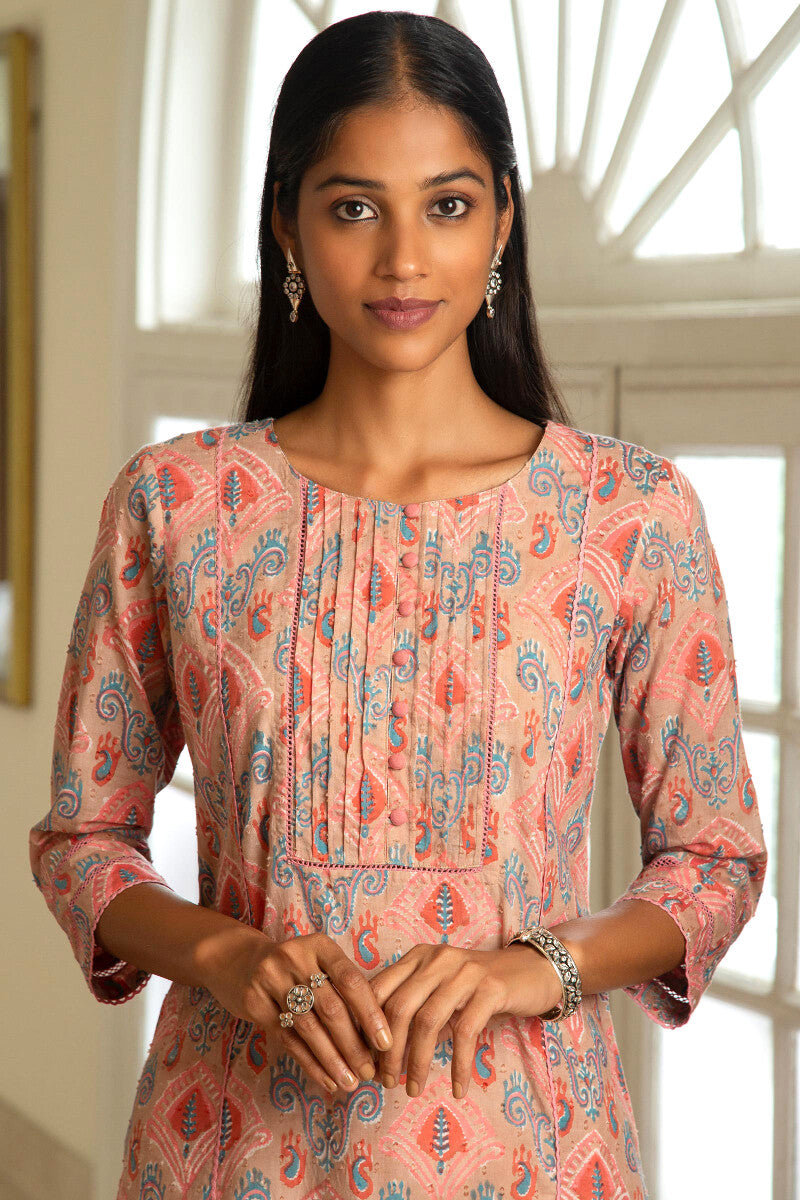 Nazm Suhana Block Printed Kurta