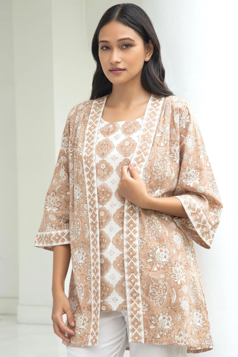 Gauhar Sanam Block Printed Kimono
