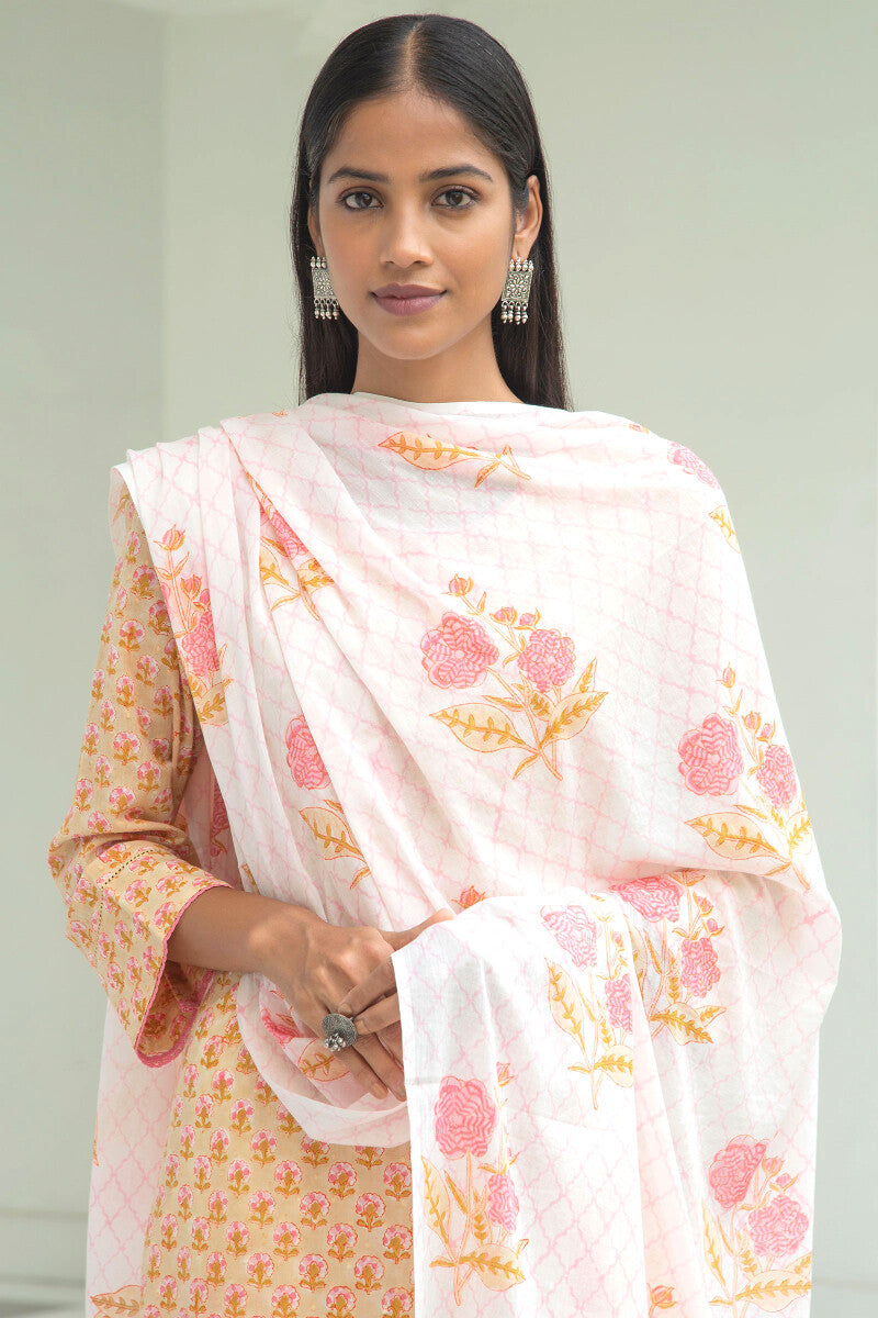 Nazm Nahida Block Printed Dupatta