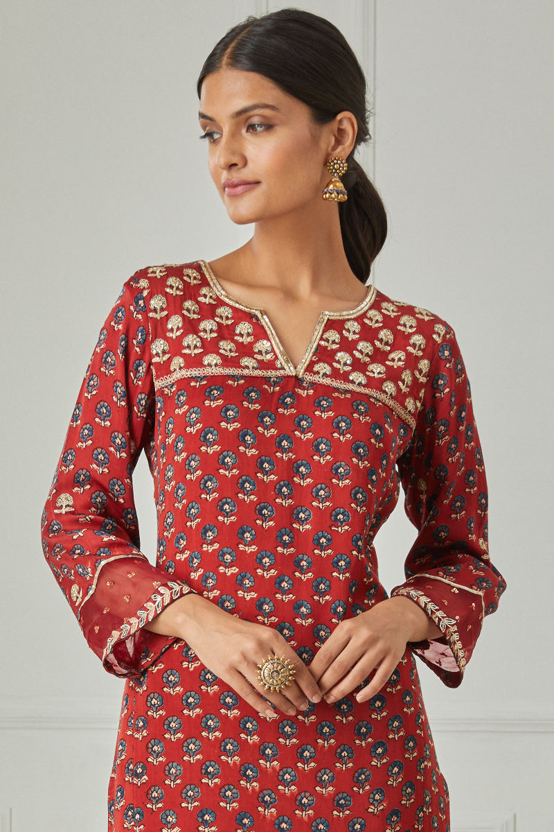 Zubeida Fizah Ajrak Modal Kurta