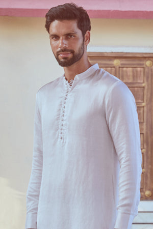 Shahid Linen Satin Kurta