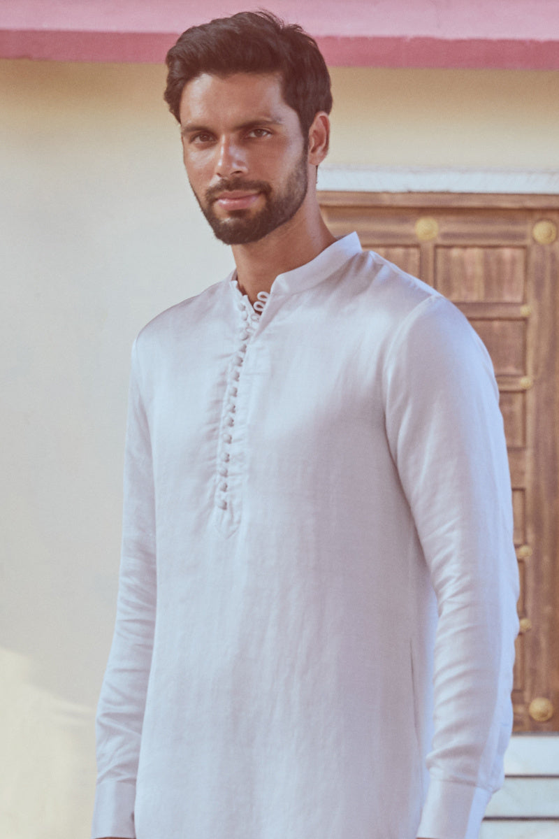 Shahid Linen Satin Kurta