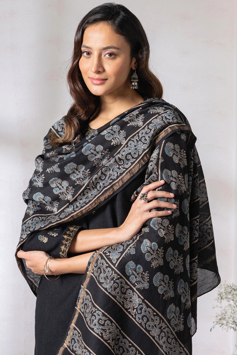 Naadirah Tazmeen Ajrak Chanderi Dupatta