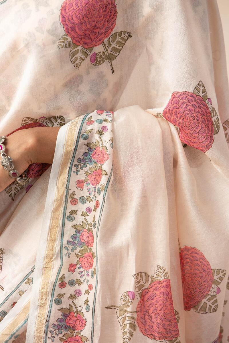 Gulbarg Roheen Chanderi Saree