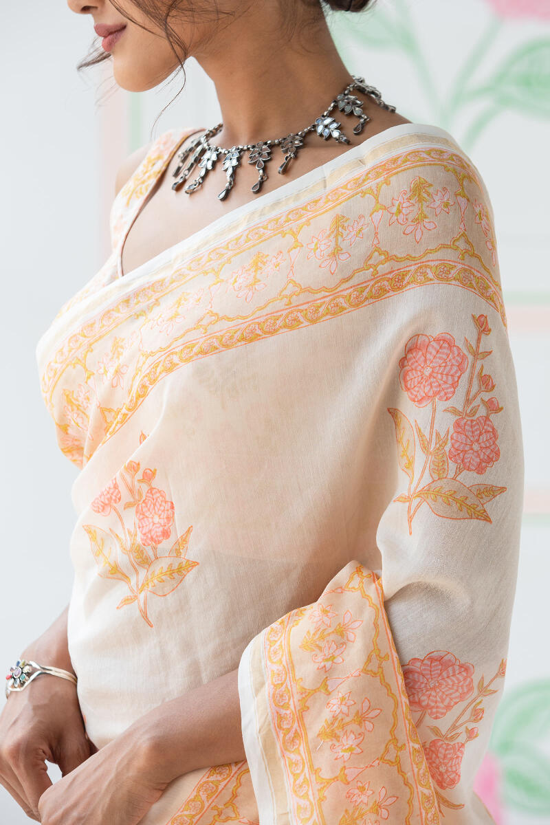 Gulbarg Nashmia Chanderi Saree