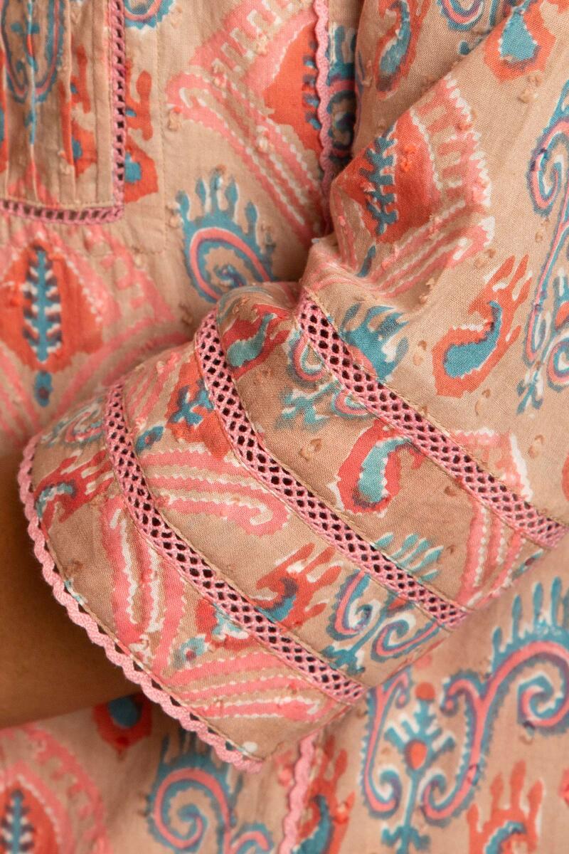 Nazm Suhana Block Printed Kurta