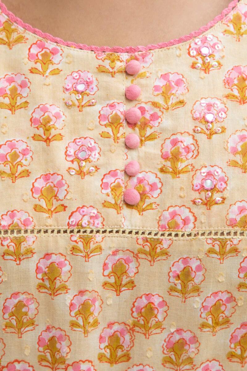 Nazm Sahira Block Printed Kurta