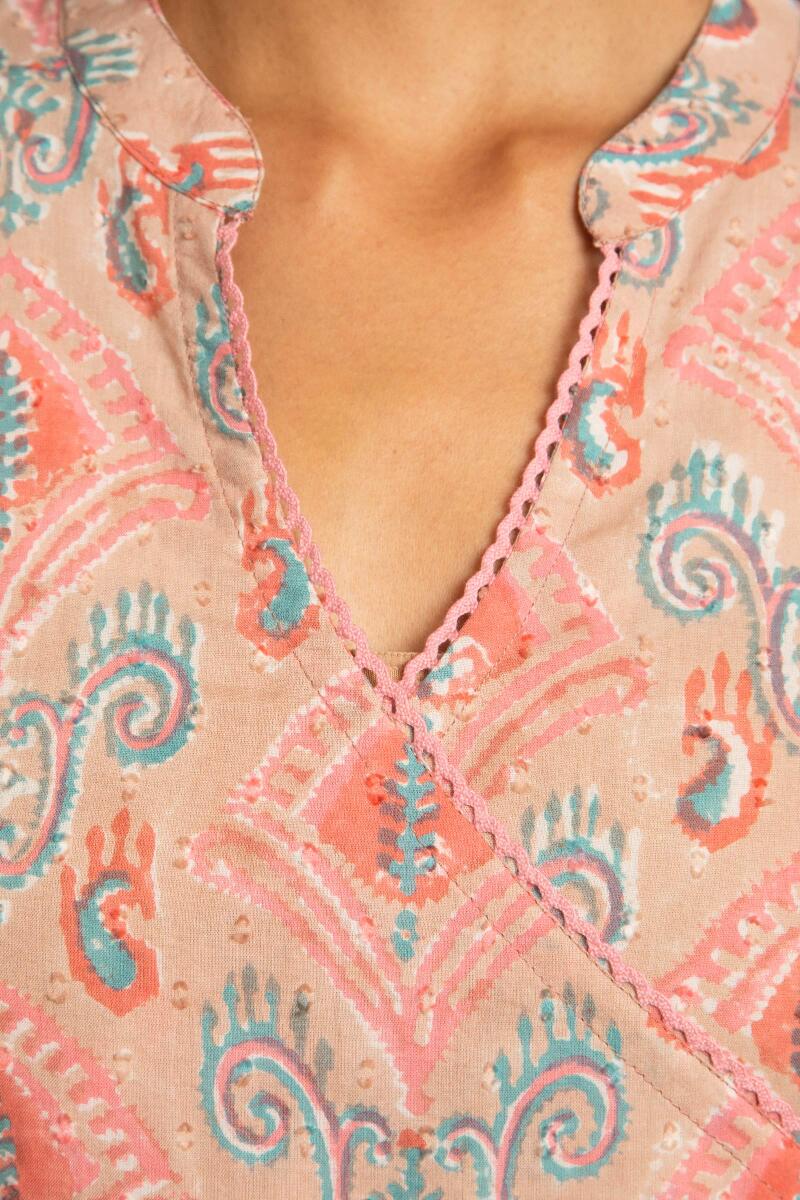 Nazm Nusrat Block Printed Kurta