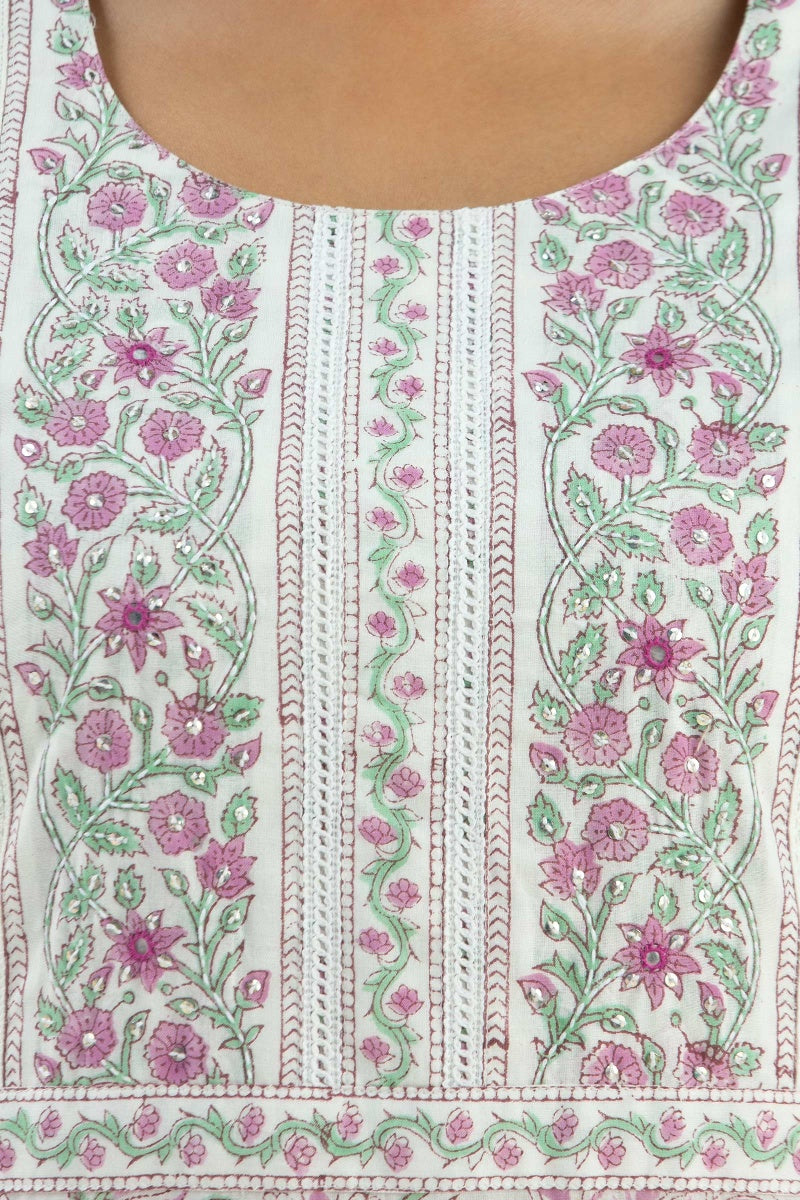 Roz Meher Mahira Block Printed Kurta