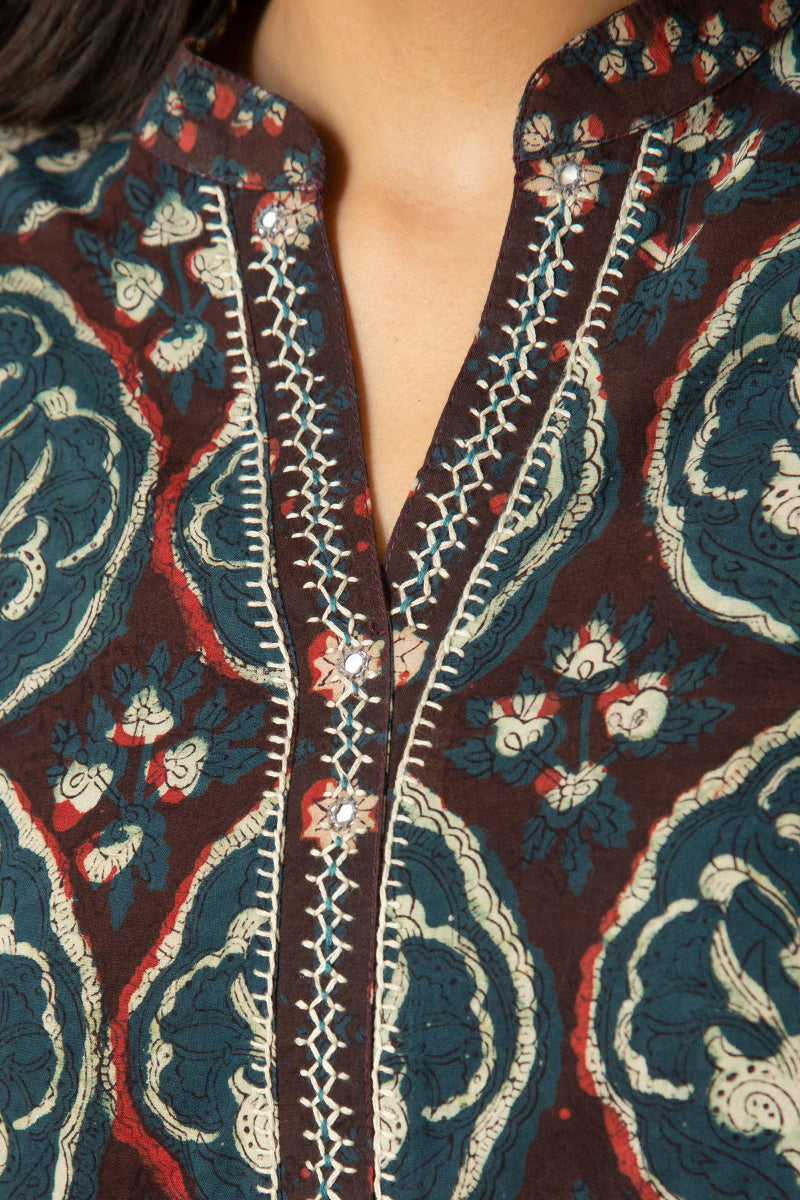 Sehra Gazal Bagru Kurta
