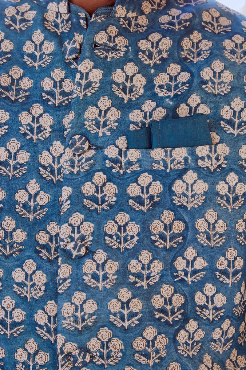 Zain Chanderi Nehru Jacket