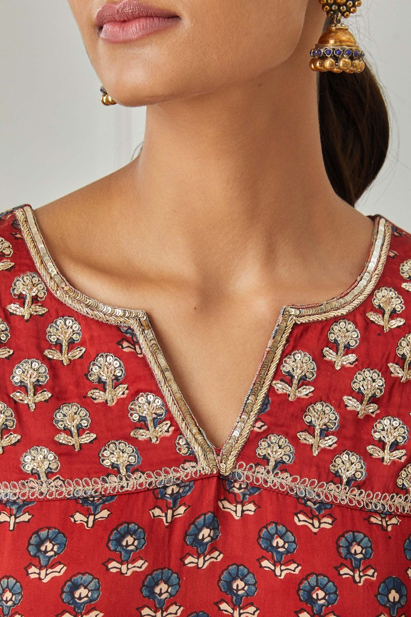 Zubeida Fizah Ajrak Modal Kurta