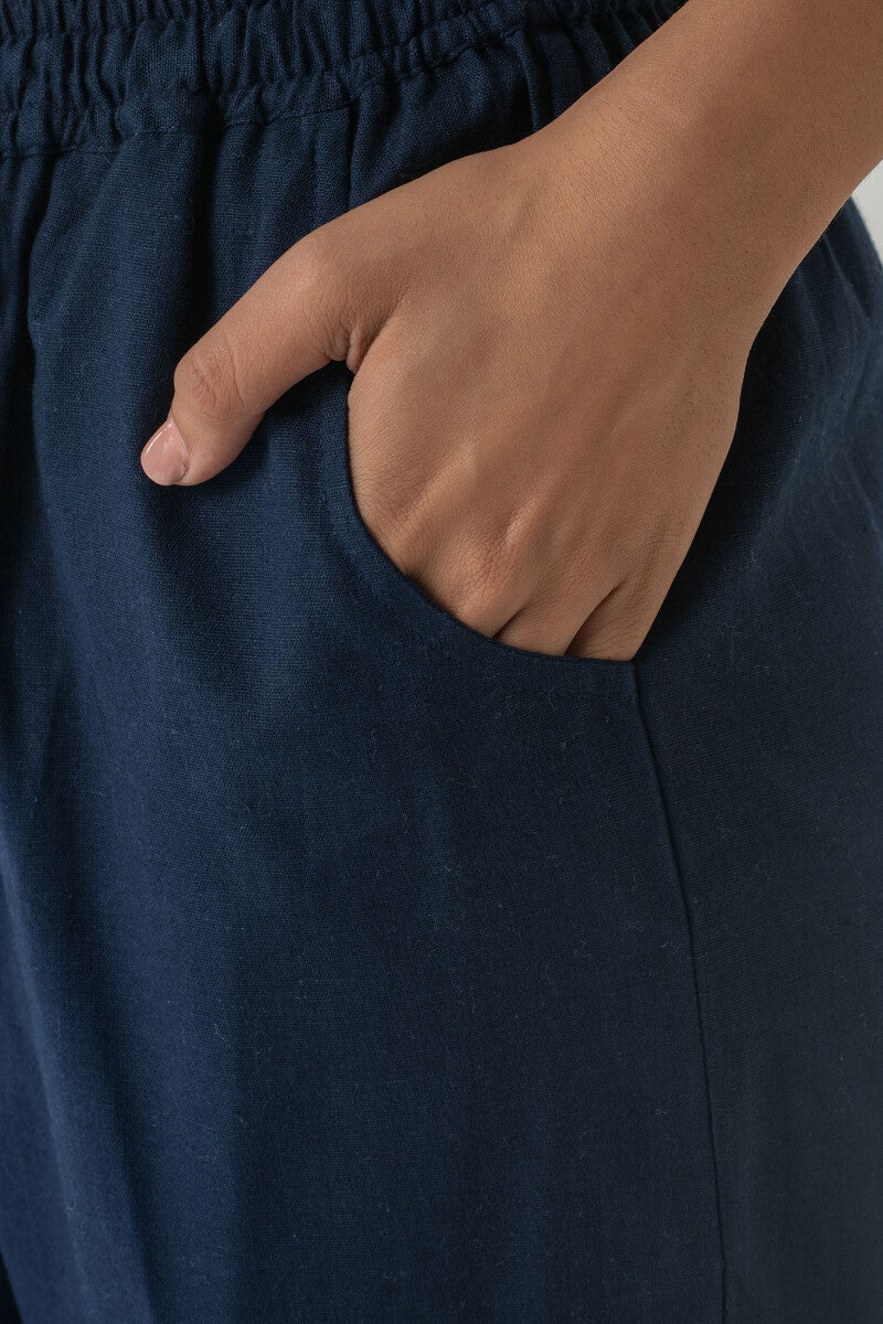 Roza Siya Blue Cotton Pants
