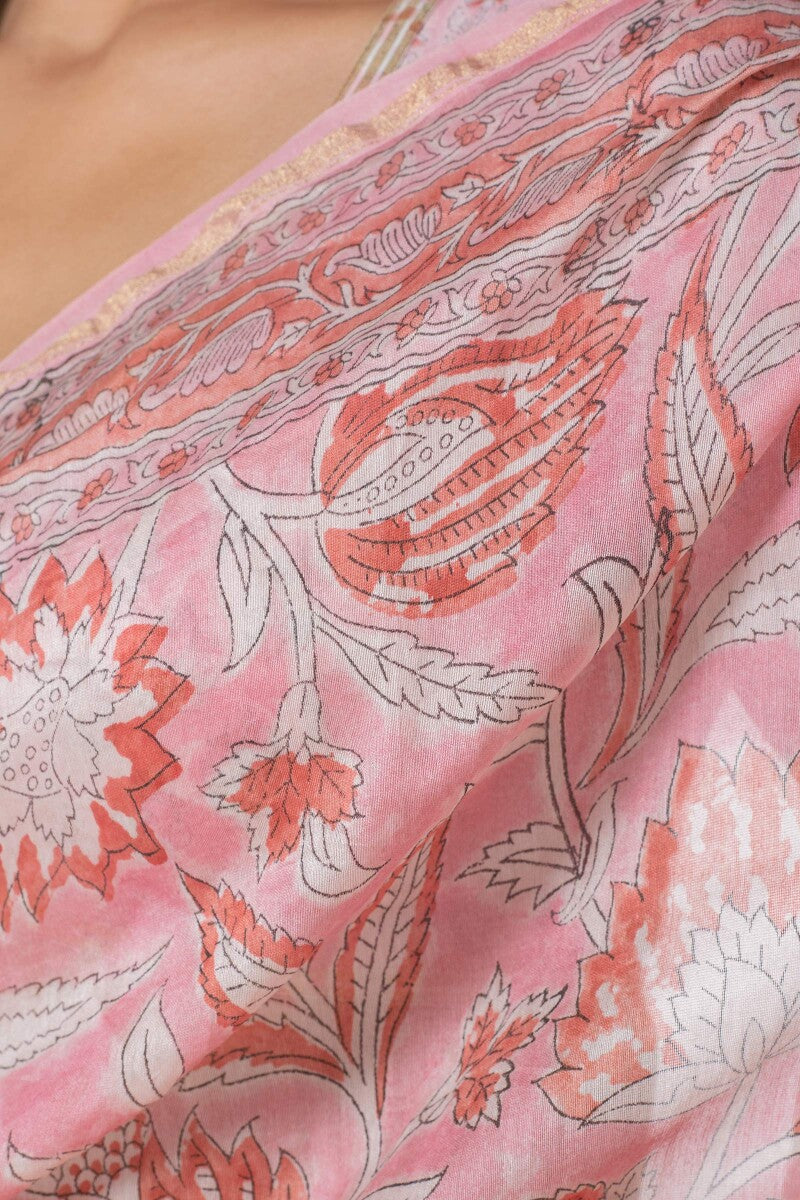 Gul Bano Naasrin Chanderi Silk Saree