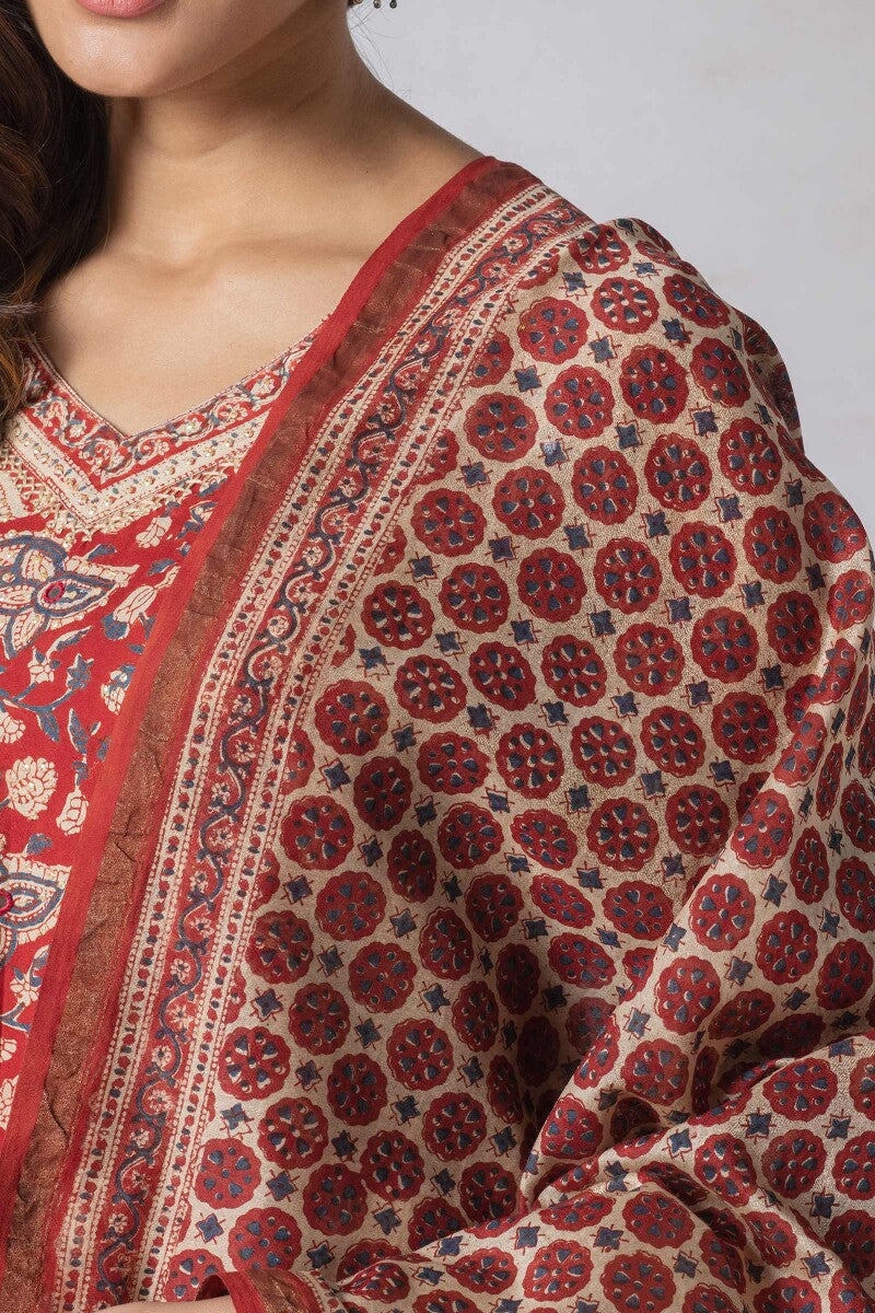 Sehra Darya Bagru Chanderi Dupatta