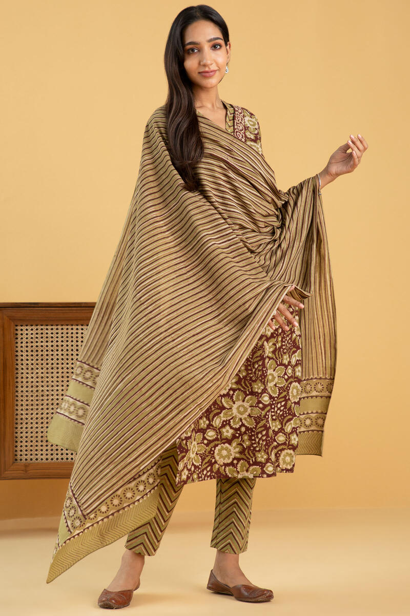 Sehra Mahreen Bagru Dupatta