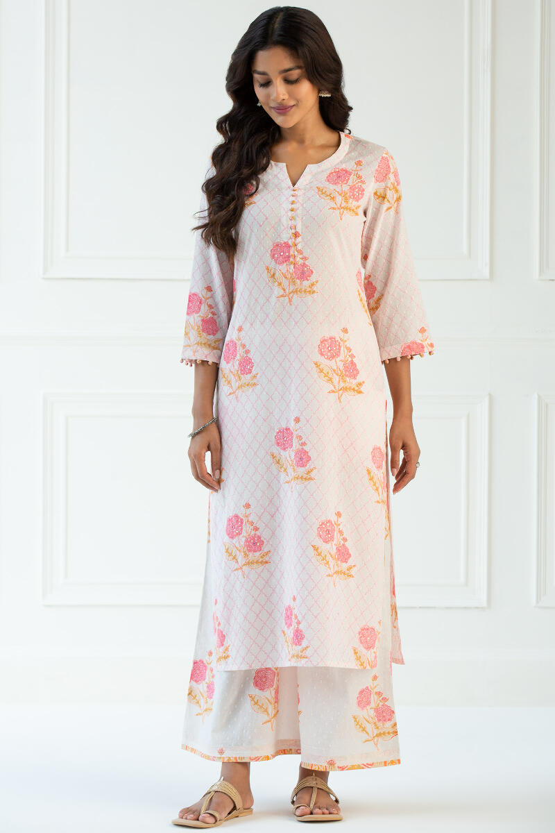Nazm Sehnoor Block Printed Kurta