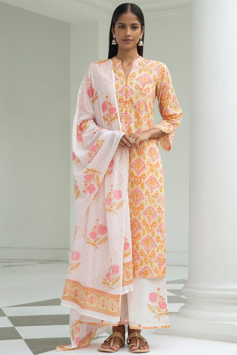 Nazm Nahida Block Printed Dupatta