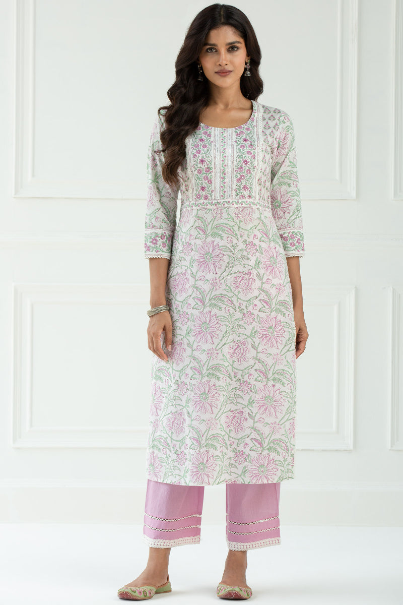 Roz Meher Mahira Block Printed Kurta